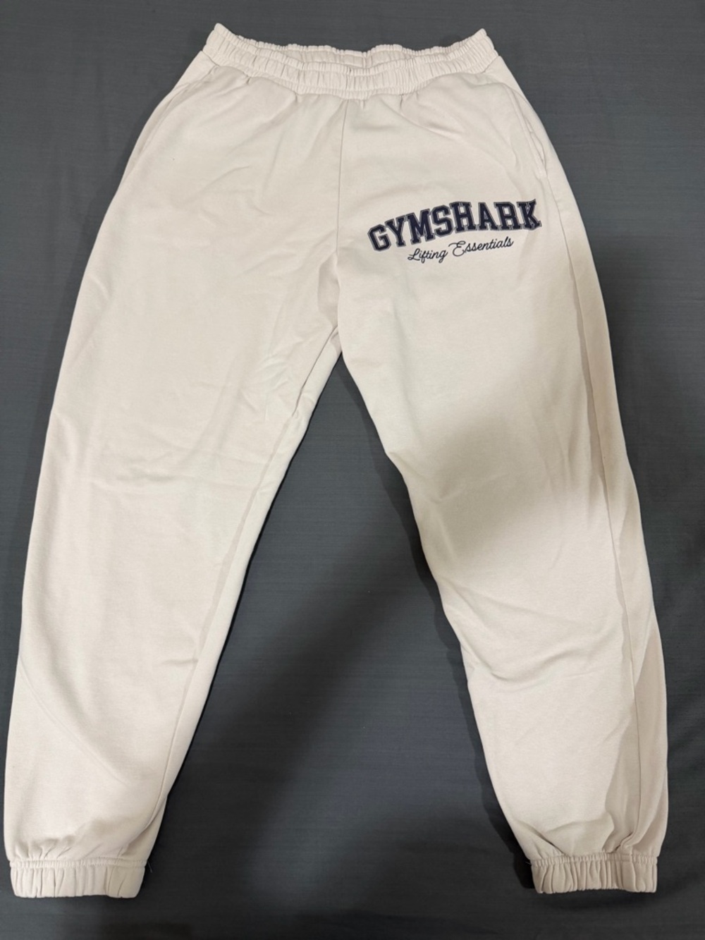 Gymshark Cream Elastic Waist Sweatpants